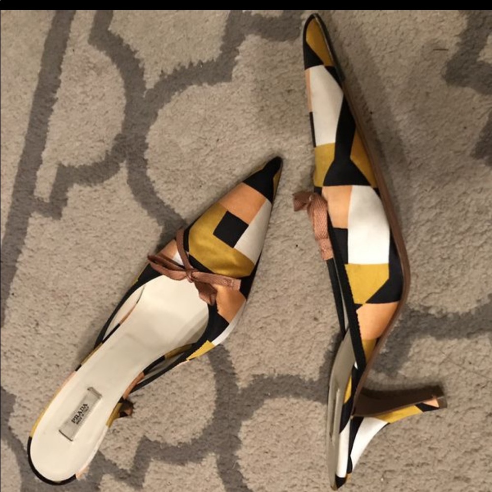 Prada satin heels